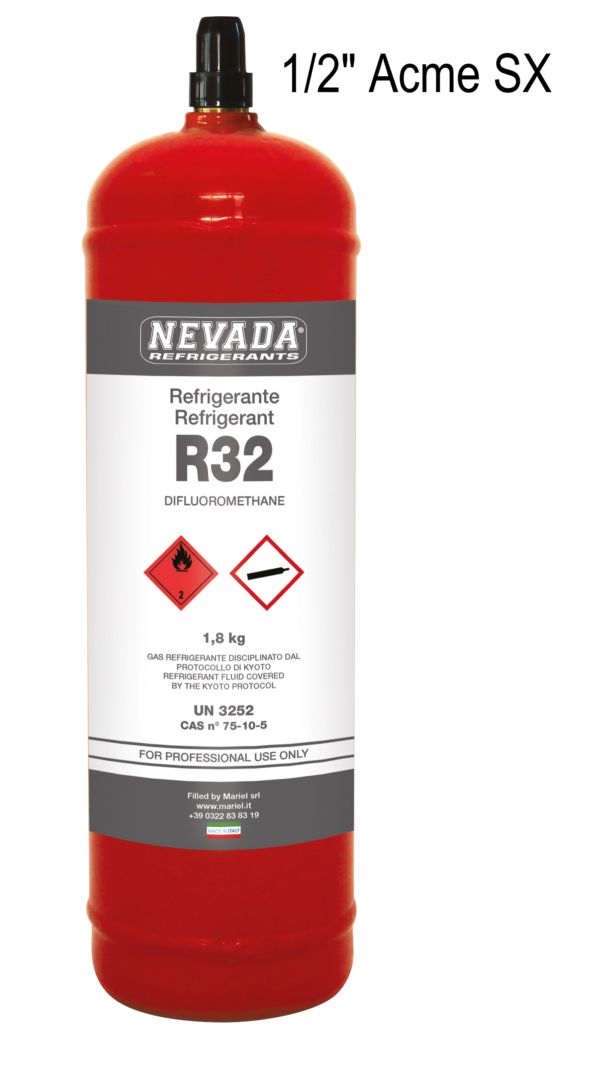 R32 - Gaz réfrigérant en bouteille de 1800 gr