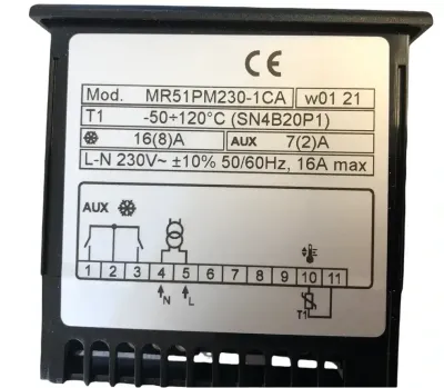 Thermostat Encastrable MR51 Johnson Controls - Froid/Chaud Avec Sonde, Parfait Pour Régulation Précise