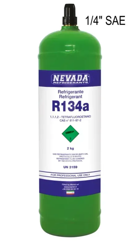 R134A - Gaz réfrigérant en bouteille de 2 kg