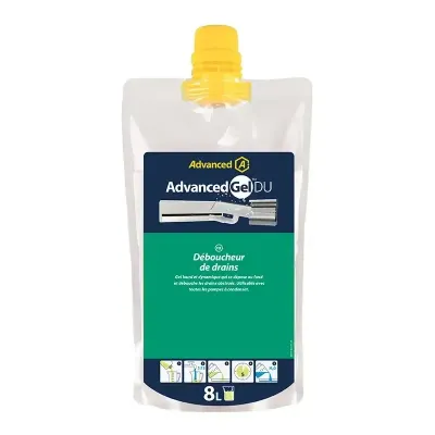 Gel DU - Déboucheur d'évacuation en gel de 490 ml concentré (pour 8 litres de produit utilisable) Gel DU - Déboucheur d'évacuation en gel de 490 ml concentré (pour 8 litres de produit utilisable)