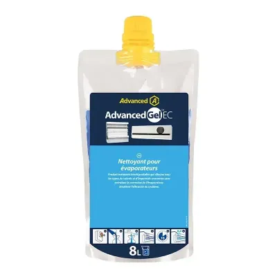 Gel EC - Nettoyage des évaporateurs clim et échangeurs - Produit nettoyant en gel - 490 ml concentré (pour 8 litres de produit utilisable) - Advanced par Aspen Pumps