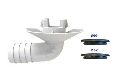 Connecteur  de vidange clim - Pipette 19/45 - 19 mm pour collecte des condensats - sortie groupe