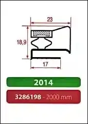 Joint à encastrer - magnétique - 2000 mm