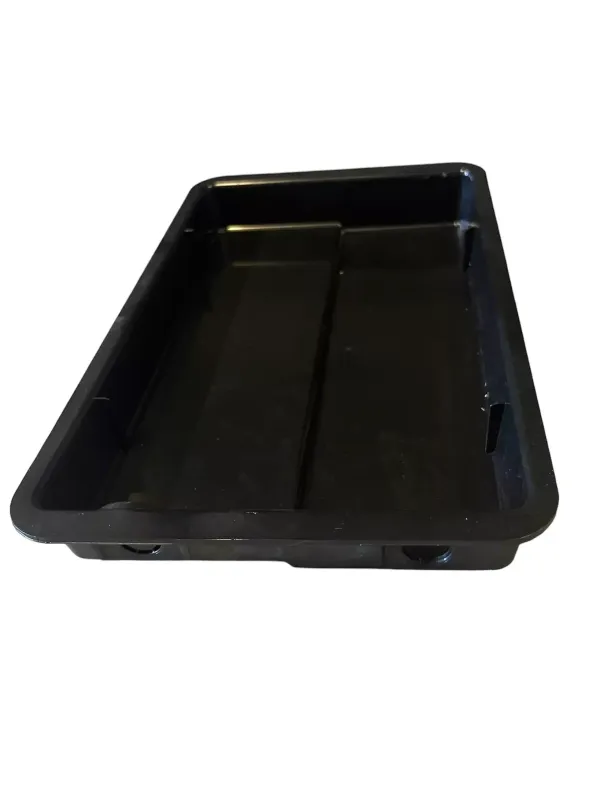 Bac condensat horizontal en résine - Capacité de 1,5 Litres - Dimensions : L x l x H en mm - 325 x 200 x 41. Pose à l'horizontale ( faible hauteur )