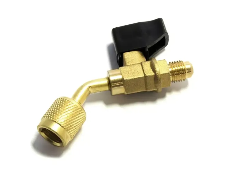 OUTILLAGE - SKL - Raccord 1/4M 5/16F 45° avec robinet d'arrêt