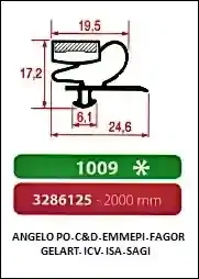 Joint à encastrer - magnétique - 2000 mm