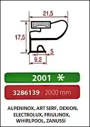 Joint à encastrer - magnétique - 2000 mm