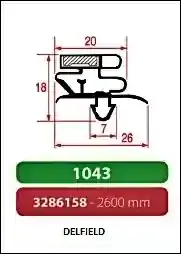 Joint à encastrer - magnétique - 2600 mm