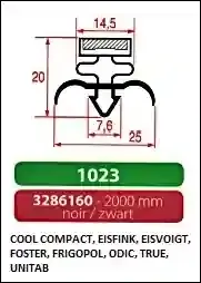Joint à encastrer - magnétique - 2000 mm