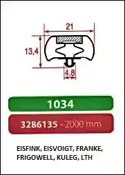 Joint à encastrer - magnétique - 2000 mm