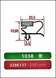 Joint à encastrer - magnétique - 2000 mm