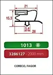 Joint à encastrer - magnétique - 2000 mm