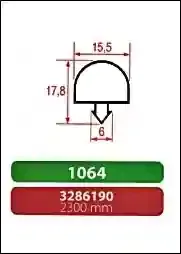 Joint à encastrer - non magnétique - 2300 mm Joint à encastrer - non magnétique - 2300 mm