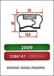 Joint à encastrer - magnétique - 2000 mm