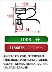 Joint à encastrer - magnétique - 2000 mm