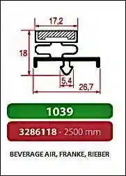 Joint à encastrer - magnétique - 2500 mm