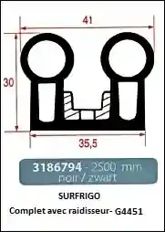Joints à encastrer pour cellule - 2500 mm Joints à encastrer pour cellule - 2500 mm
