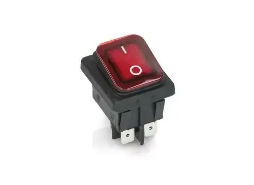 Interrupteurs - Interrupteur à soufflet étanche - 0/1 ROUGE