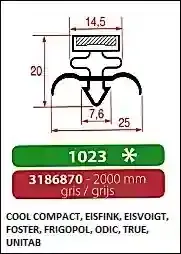 Joint à encastrer - magnétique - 2000 mm