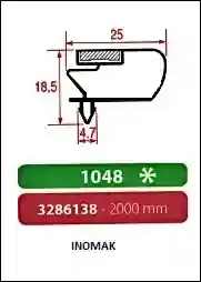 Joint à encastrer - magnétique - 2000 mm Joint à encastrer - magnétique - 2000 mm