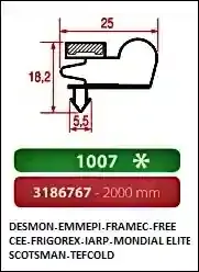 Joint à encastrer - magnétique - 2000 mm