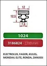 Joint à encastrer - magnétique - 2200 mm Joint à encastrer - magnétique - 2200 mm
