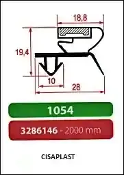 Joint à encastrer - magnétique - 2000 mm