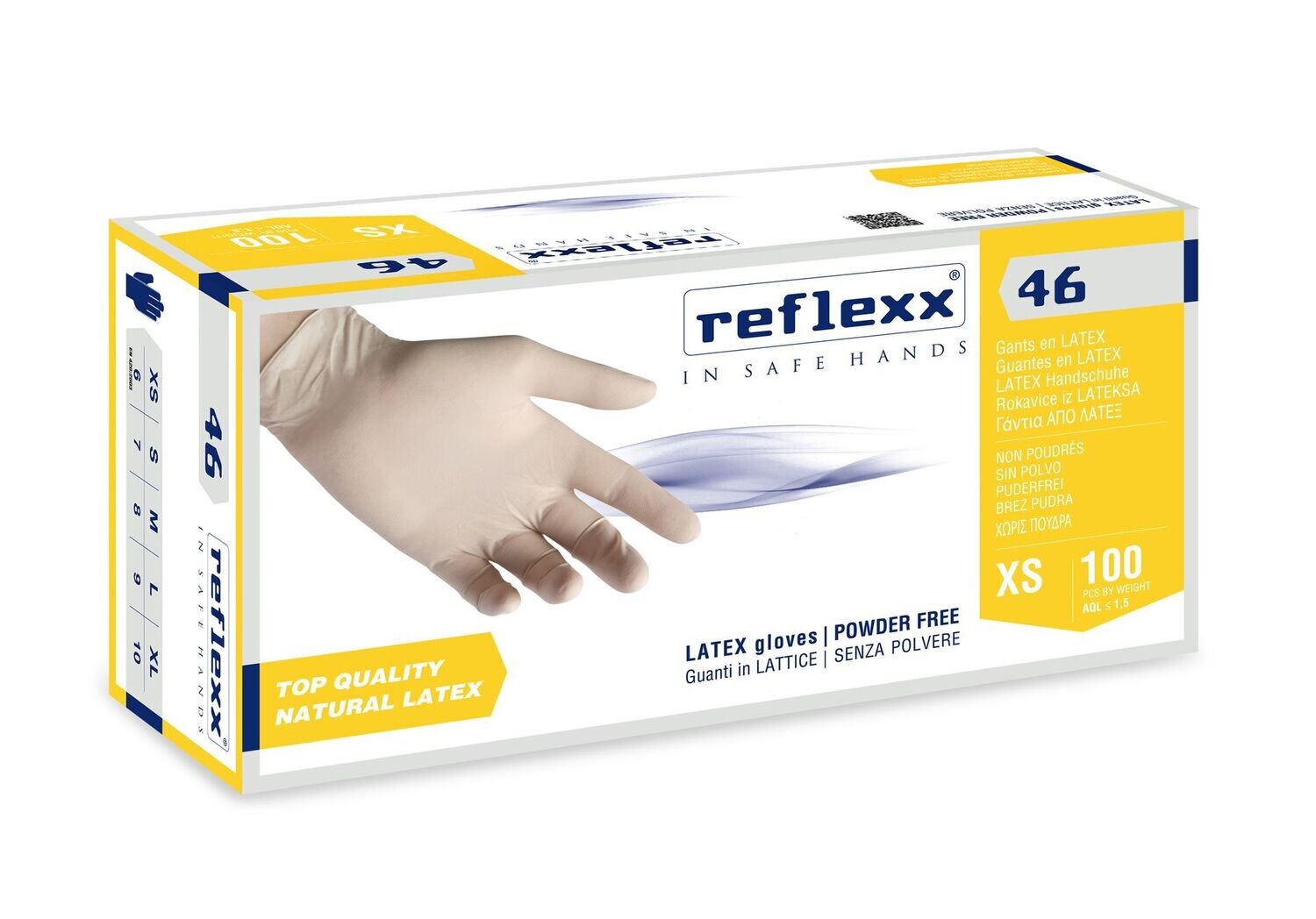 Guanti in lattice senza polvere R46 5,7 g