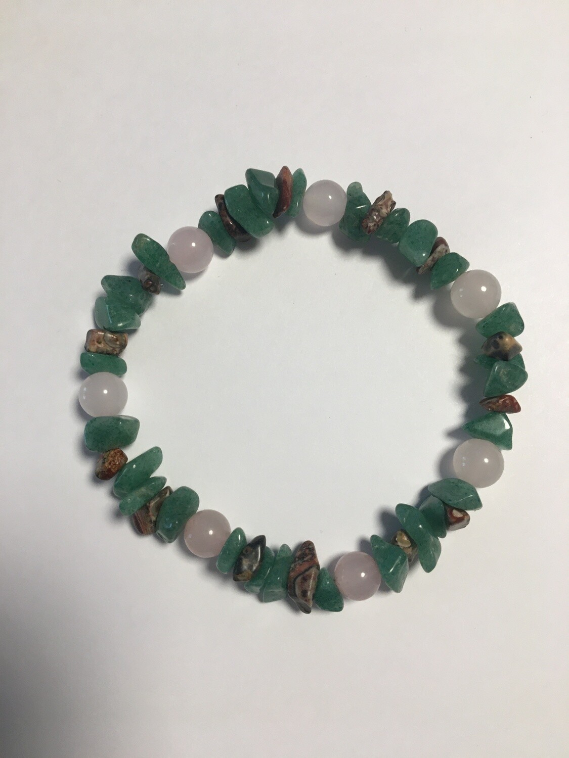 Steinkette Armband Aventurin, Rosenquarz, Leopardenjaspis aus defekten und ungebrauchten Ketten