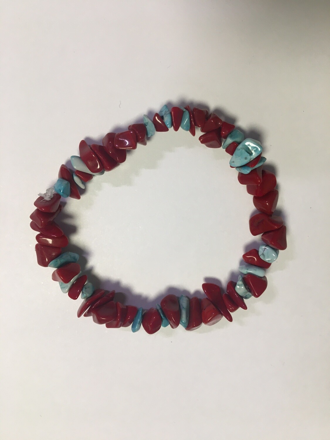 Steinkette Armband Türkis, roter Jaspis aus defekten und ungebrauchten Ketten