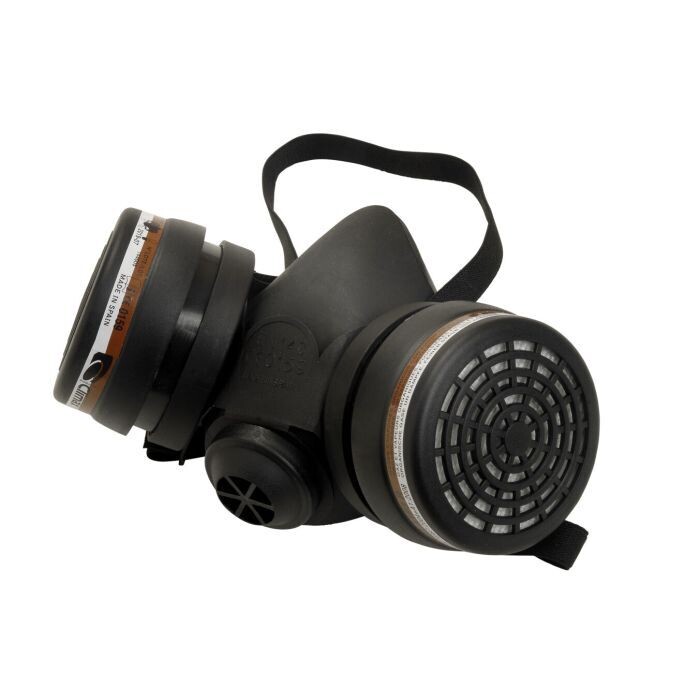HALF MASK FITTED WITH 2 REPLACEABLE CARTRIDGES