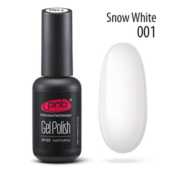 UV/LED Gel Polish Nagellack PNB 001 "SNOW WHITE"  8ml