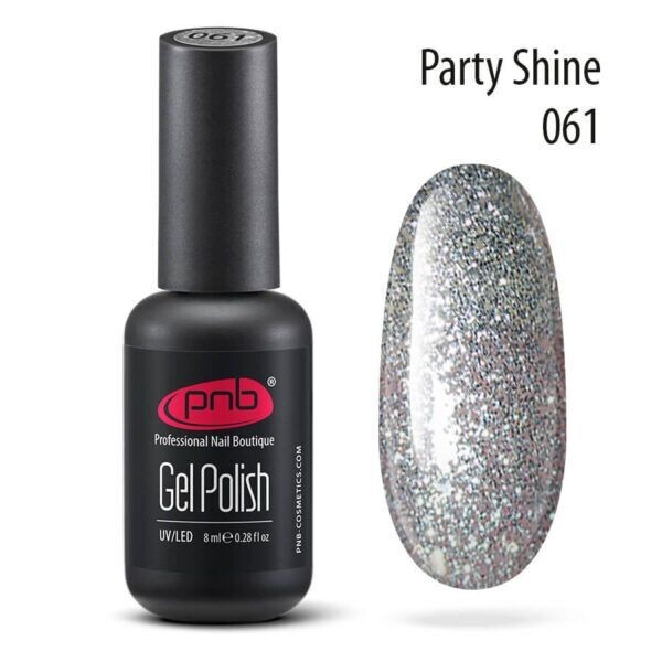 UV/LED Gel Polish Nagellack PNB 061 "PARTY SHINE"  8ml