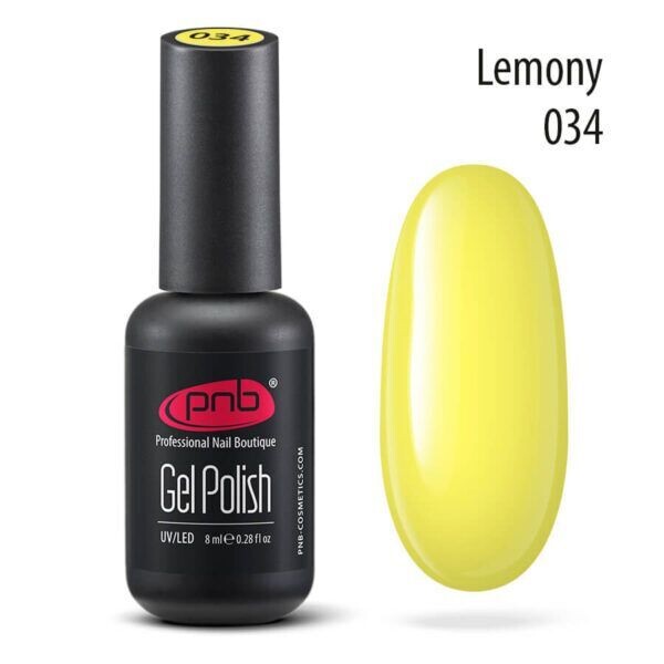 UV/LED Gel Polish Nagellack PNB 034"LEMONY"  8ml