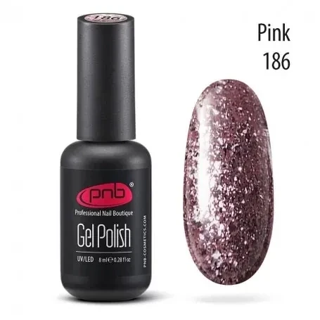UV/LED Gel Polish Nagellack PNB 186 "STAR WAY PINK "  8ml