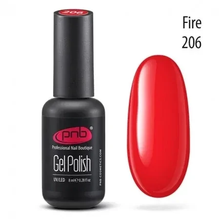 UV/LED Gel Polish Nagellack PNB 206 "FIRE"  8ml