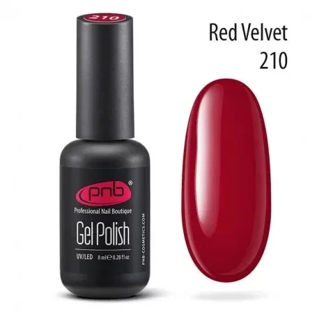 UV/LED Gel Polish Nagellack PNB 210 "RED VELVET"  8ml