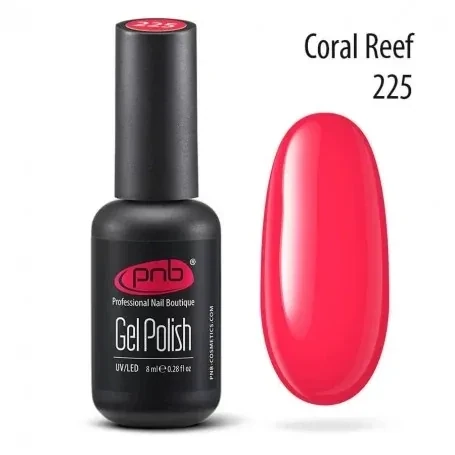 UV/LED Gel Polish Nagellack PNB 225 " CORAL REEF" 8ml