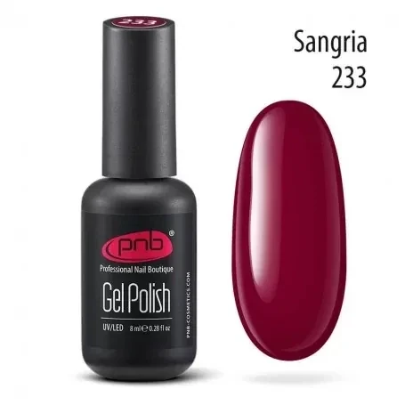 UV/LED Gel Polish Nagellack PNB 233 "SANGRIA "  8ml
