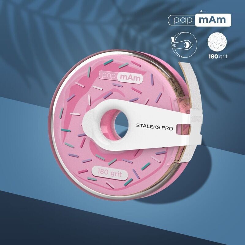 Weißes Einweg-Schleifband papmAm EXPERT 180 im Kunststoffkoffer ATC-180w