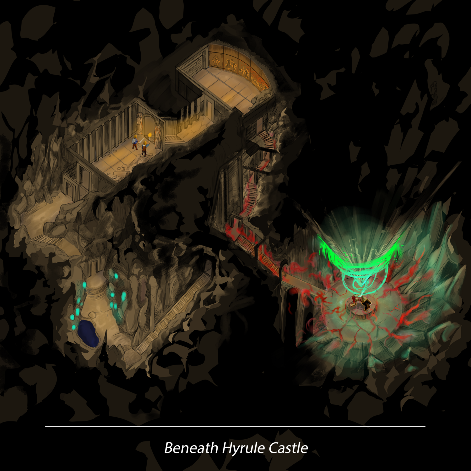 Beneath Hyrule Castle Map HD Download