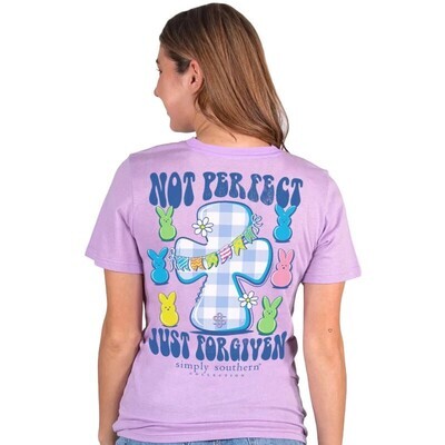 Simply Southern Short Sleeve Forgiven Purple+
