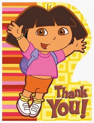 Dora the Explorer Thank You Notes 8ct AMZ+