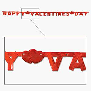 Happy Valentine&#39;s Day Jointed Banner AMZ+