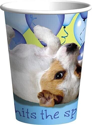 Party Pups 9oz Paper Cups 8ct AMZ+