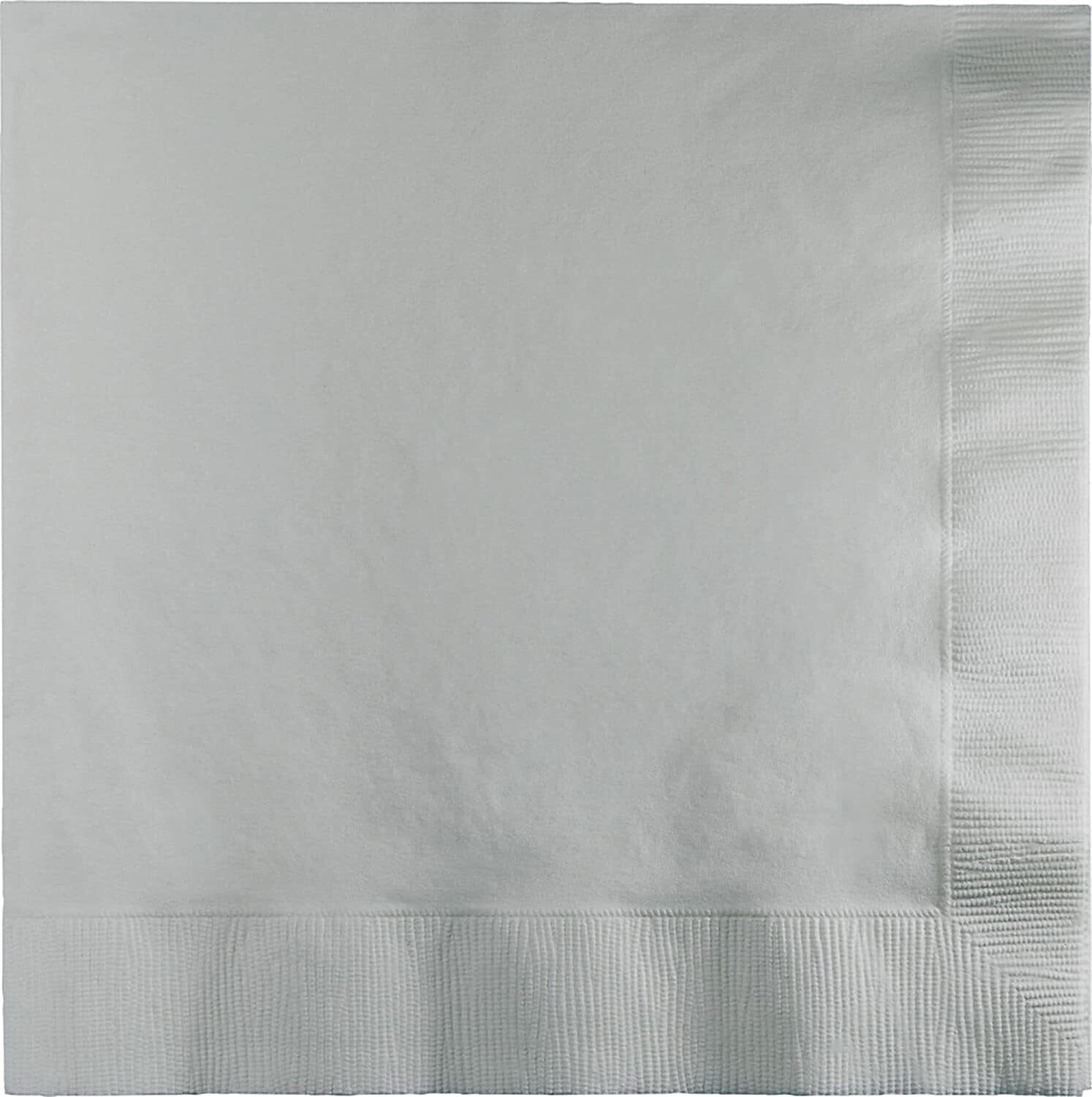 Shimmering Silver 3ply Lunch Napkins 50ct AMZ+