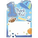 1st Birthday All-Star Thank You Cards 20ct+