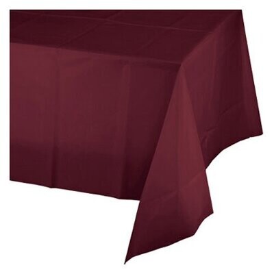Burgundy 54x108 Plastic Rectangle Tablecover+