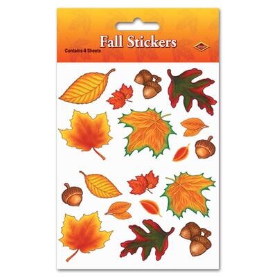 Fall Leaf Stickers 4 sheets+