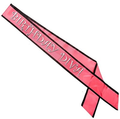 Birthday Diva Satin Sash+